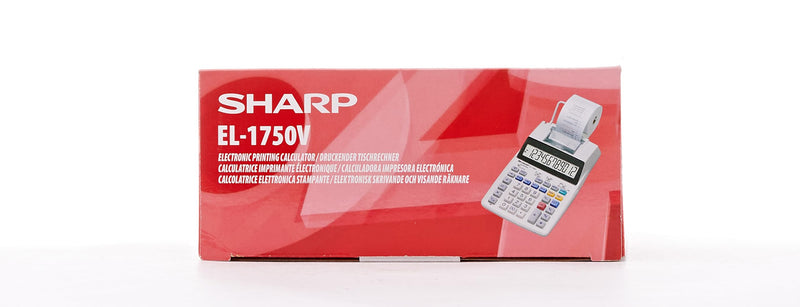 Sharp SH-EL1750V Printing Calculator, Black/Red