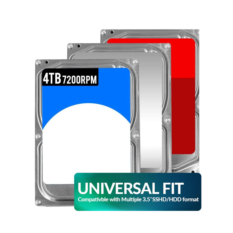 2 Pack HDD Hard Drive Metal Mounting Bracket Adapter, Convert Any 3.5 in HDD Into One 5.25 in Drive Bay 2Pack x3.5 HDD/SSD to 5.25 Metal