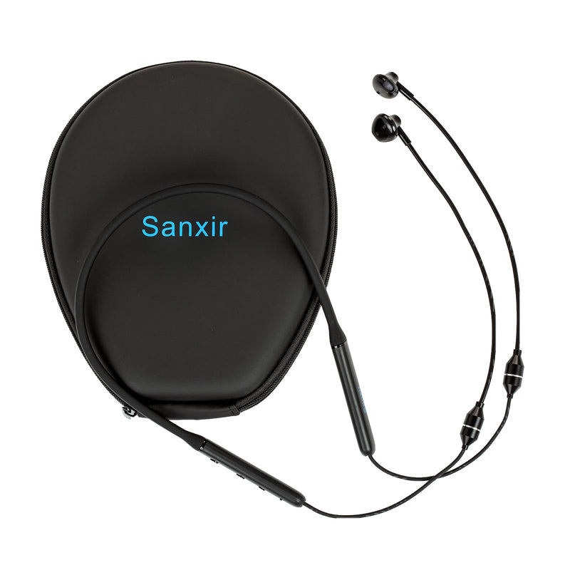 EMF Free Air Tube Bluetooth Headset, Low Radiation Chip Safety Headphones, Anti-Radiation Wireless Headset with Mic for Safe Daily Use. (Black) Black