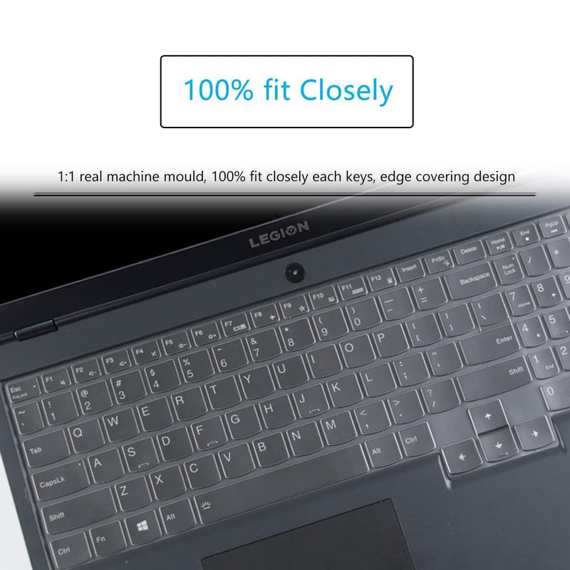 Keyboard Cover for 2022 2021 Latest 15.6 17.3 Lenovo Legion 5 5i 5p 5pi 7 7i Gaming Laptop, Legion 5 Pro 15.6 16, IdeaPad Gaming 3 3i Laptop, Legion 7 7i US Keyboard Cover (Transparent) Clear