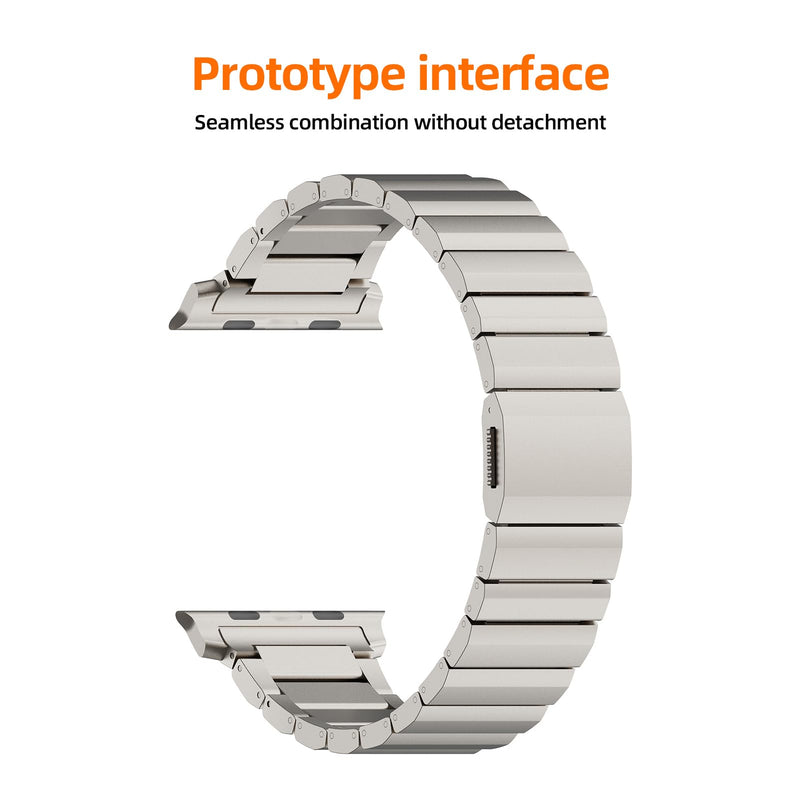 Titanium Band, Adjustable, Magnetic Clasp, Compatible with Watch Ultra 2, 49mm, 45mm, 44mm, 42mm, Series 9, 8, 7, 6, 5, SE Ultra, Women & Men (49mm/45mm/44mm/42mm, Titanium) 44mm/45mm/46mm/49mm/42mm(series 3）