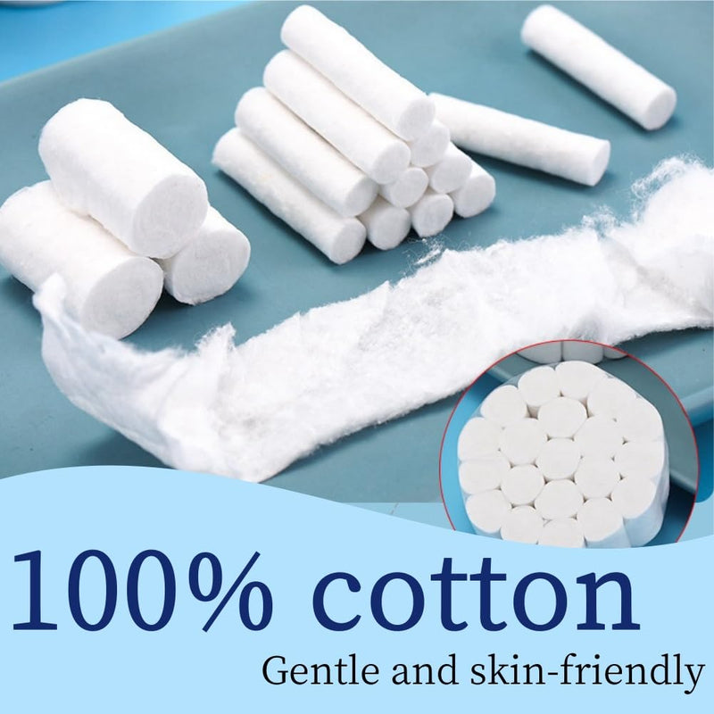 Cotton Rolls, Dental Cotton Rolls, Dental Cotton Rolls, Cotton Rolls for Dentist, Dental Cotton Rolls, Highly Absorbent Cotton Ball, Nose Plug, Cotton Ball for Children, Adults, Nosebleeds Kit