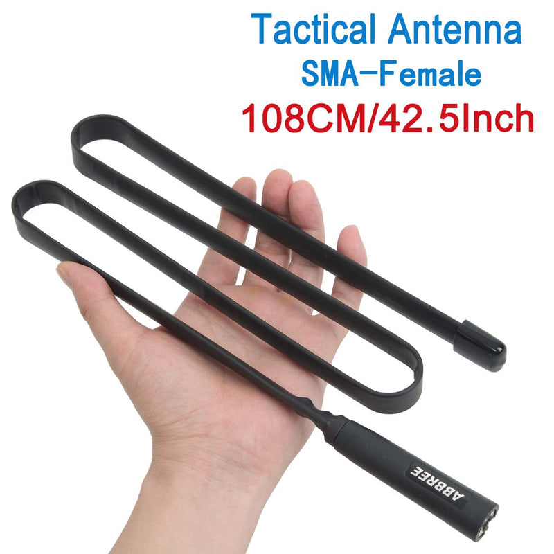 [AUSTRALIA] - ABBREE Ham Radio Antenna 42.5-inch Long Range SMA-Female Dual Band 144/430Mhz Foldable CS Tactical Antenna for Baofeng UV-5R BF-F8HP 5RM UV-21R K5PLUS AR-152 GM-15 Pro GM-5RH UV-5G Plus Two Way Radio 