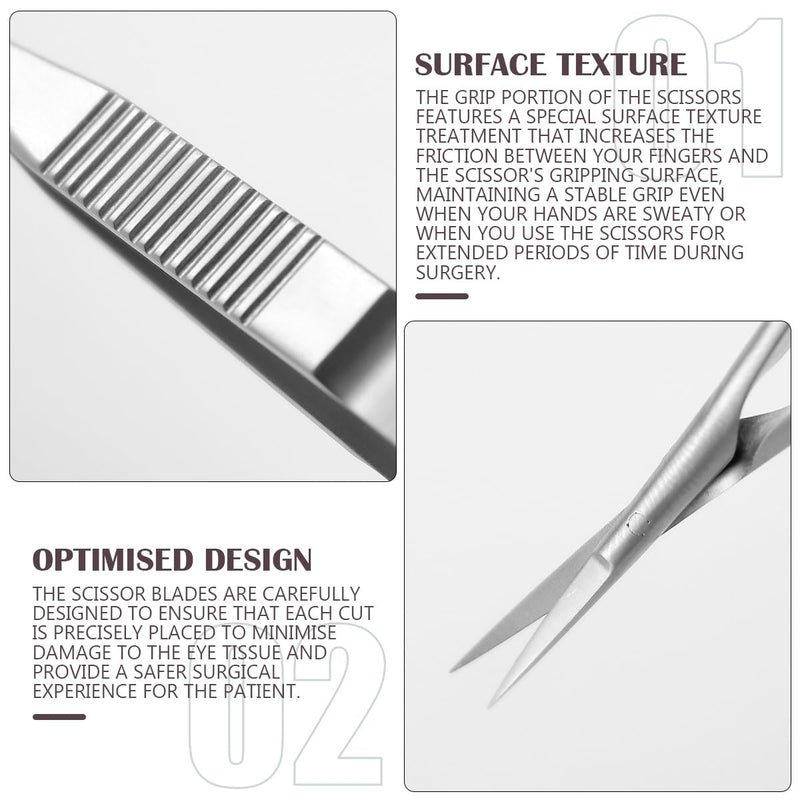 Microsurgical Scissors Unique Design Needle Holder Straight and Curved Flat Handles Suture Binding Pliers Micro Ophthalmic Surgical Instrument