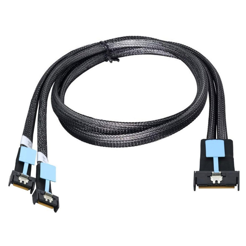 chenyang PCI-E 5.0 Mini Cool Edge IO MCIO 8X 74Pin 1 to 2 MCIO 4X 38Pin SFF-TA-1016 Extension Data Cable 0.5M 8X MCIO to 2 * 4X MCIO