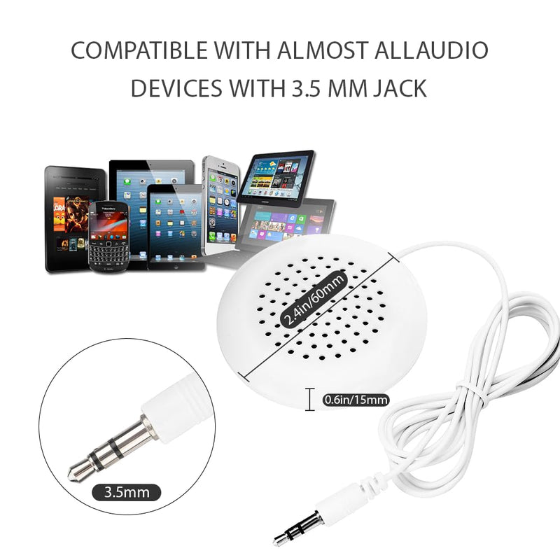[AUSTRALIA] - 5pcs Pillow Speaker, Under Pillow Speaker for Sleep, 3.5mm Mini Stereo Speaker for MP3 Phone Portable CD 