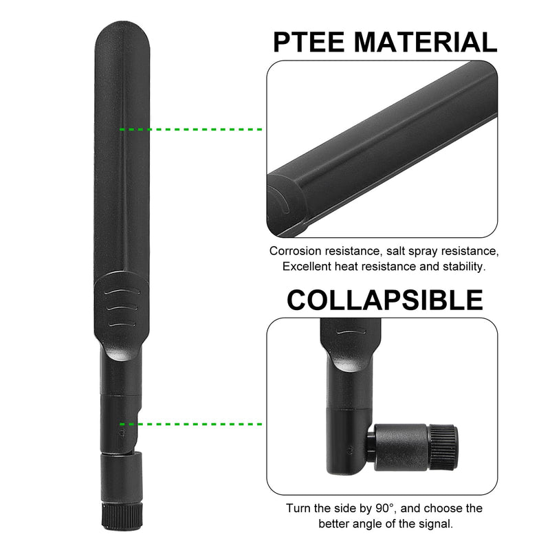2Pcs Dual Band 8dBi WiFi Antenna 2.4GHz 5GHz 5.8GHz RP-SMA Male Bluetooth Antenna for USB Adapter Camera Video Surveillance Monitor PC Computer WiFi Router Wireless Network Card 2pcs 8dBi