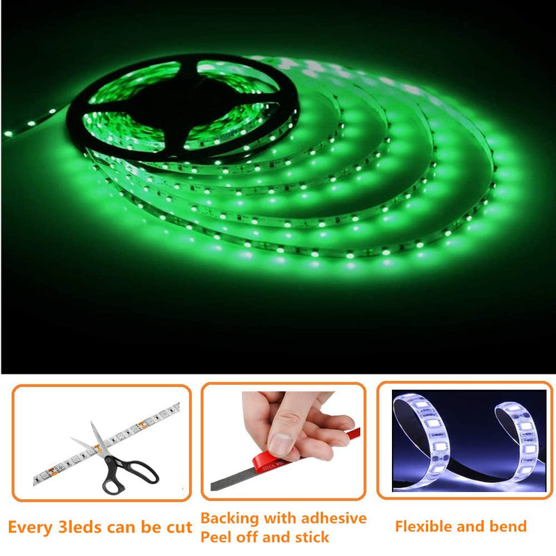 LED Boat Strip Lights, 32.8FT Marine Pontoon Led Lights, Waterproof Boat Interior Light, Under Gunnel Lights, Boat Deck Light, Night Fishing Lights, Good for Pontoon Bass Fishing Yacht Kayak (Green) Green