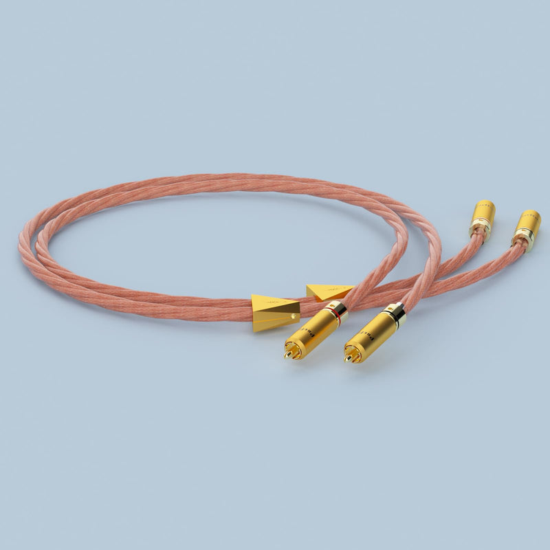 Preffair X461 1 Pair OCC Cables 15AWG 4 x 1.5mm2 RCA Audio Cable with Gold Plated RCA Connectors for Speaker, Subwoofer, Turntable, AMP, DAC (1.5M/4.9FT, X461R1786G)