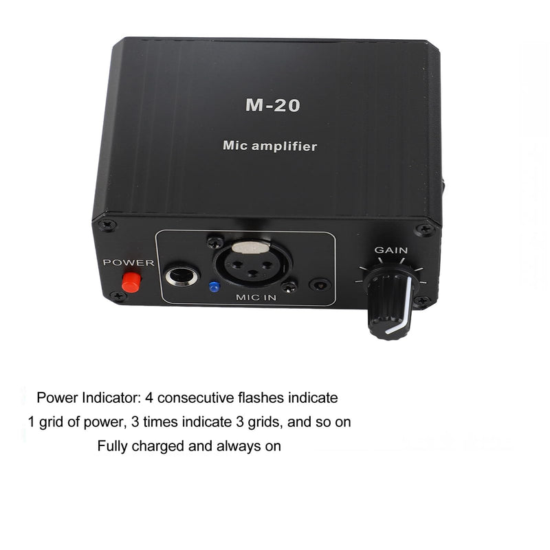 CCYLEZ Mic Preamp, 48V Power, Low Noise, XLR Output, Black, 1 Pack, Mic Preamplifier, XLR, TRS