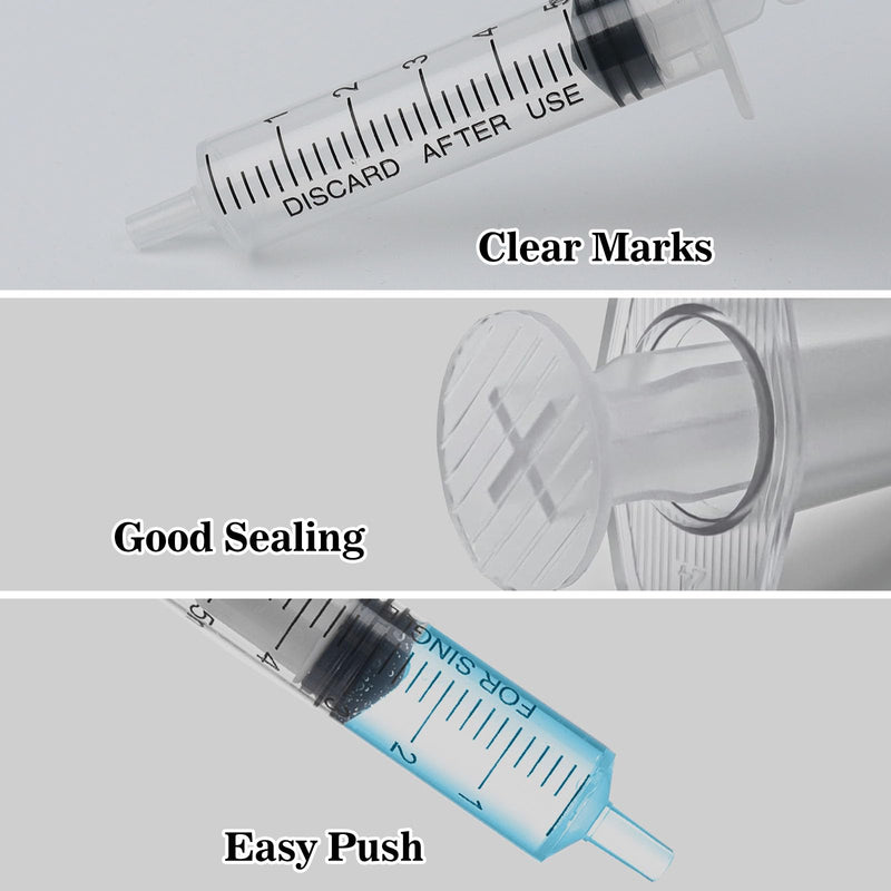 Mooshy Pack of 30 5 ml Syringes Plastic Syringes with Lid Sterile Colostrum Syringe Without Needles Dosing Syringe in Individual Packaging for Animal Feeding for Dispensing Scientific Laboratory