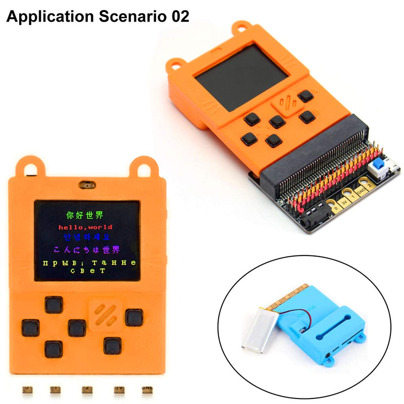 KittenBot Meowbit Card-Sized Retro Game Computer Codable Console w/ Battery | Compatible Micro:bit Expansion Board, Supports Microsoft Makecode Arcade & Python Video Game