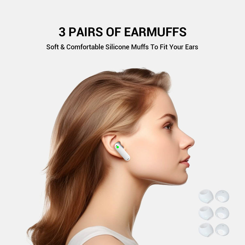 Timekettle Accessories for WT2 Edge/W3 Translator Earbuds, Including 1 Pair of Silicone Ear Hooks, 3 Pairs of Earmuffs, and 1 Carry Bag
