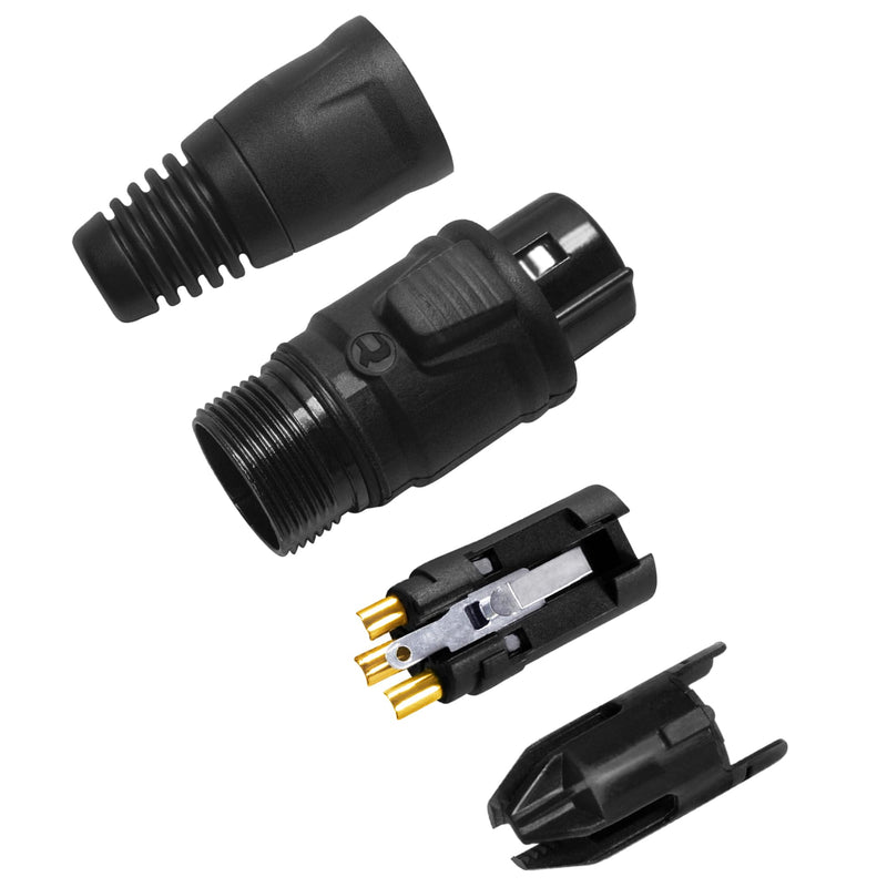 WBC-VALUELINE-2CS (22 AWG) - 4 Units - 6 Foot–Low-Capacitance Shielded Balanced Flexible Microphone, Active-Speaker & Interconnect Cables with Neutrik-Rean IP65 Rated Gold XLR Connectors
