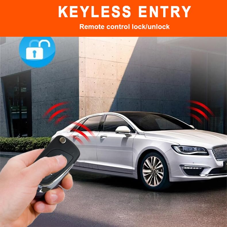 Car Alarm System with Remote Start and Smart Push Start Button 2.with siren