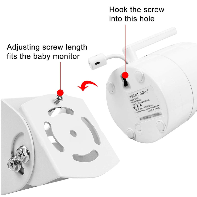 Adjustable Angle Mount for Infant Optics DXR-8, Motorola, Samsung, Babysense and Most Universal Monitors Camera, Aluminum Alloy Material