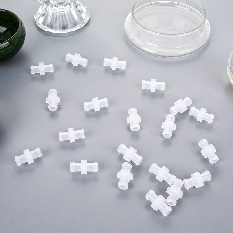 20 Pcs Syringe Adaptor, Luer Lock Female Luer Syringe to Syringes Transfer Joint Lock Connector to Syringes Coupler Adapter Luers Adapter