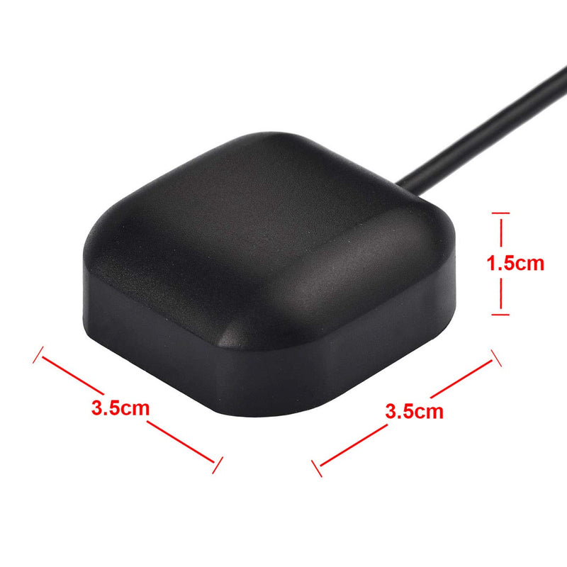 Bingfu Car GPS Antenna SMA Male Waterproof Active GPS Navigation Antenna for Car Stereo Radio Head Unit GPS Navigation System Modem Vehicle Tracker Real Time Monitor Security Camera IoT Router Gateway SMA Male Right Angle Antenna