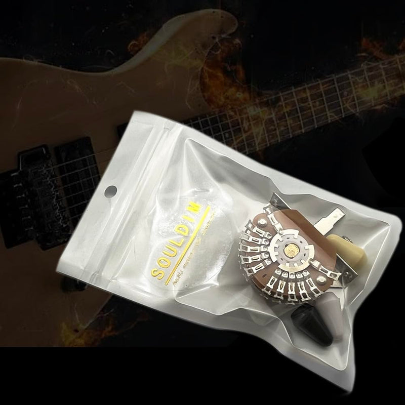 Guitar 5 Way 24 Keys Super Toggle Switch Pickup Selector Super 4-Pole Double Wafer for Strat/Tele Guitars with Black/Ivory/White Tip