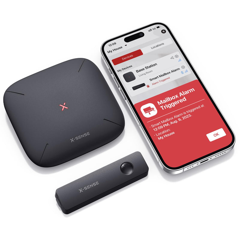 [AUSTRALIA] - X-Sense Smart Mailbox Alarm, Wireless Long Range Mailbox Alert, Mailbox Sensor with SBS50 Base Station for Delivered Mail, SMA11 