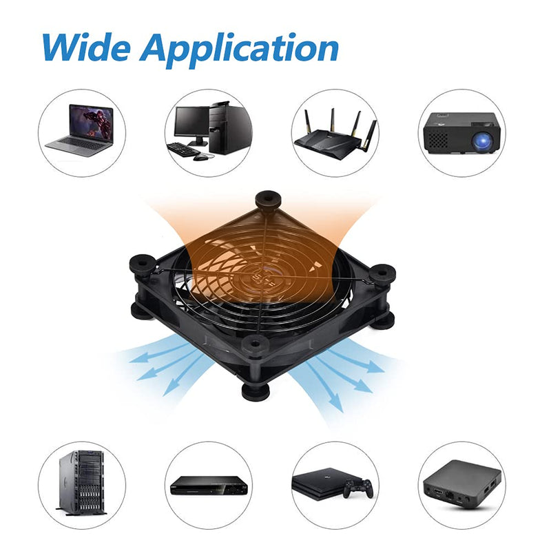 SCCCF Quiet 140mm USB Fan, 5V USB Portable Cooling Fan for Flat Panel TV Receiver Router DVR Playstation Xbox Computer Cabinet Cooler 140MM Single