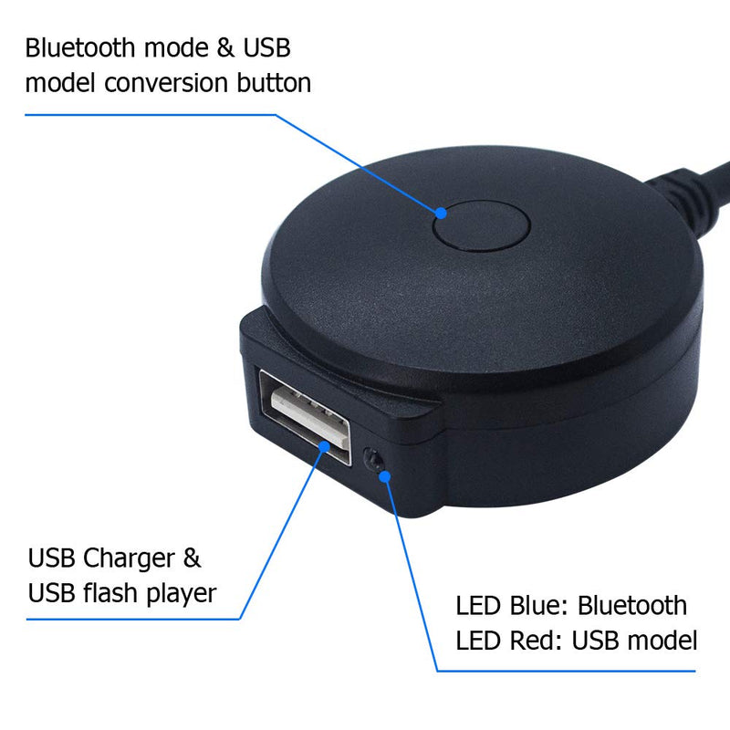 [AUSTRALIA] - Bluetooth Adapter Compatible with Mini Cooper BMW Car Apple Android Phone Music AUX 3.5 Wireless Cable Capable Devices 
