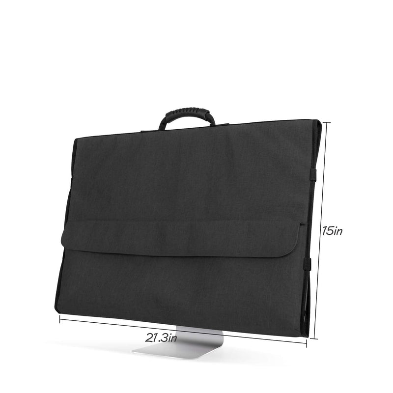 CURMIO Travel Carrying Bag Compatible with Apple 21.5" iMac Desktop Computer, Protective Storage Case Monitor Dust Cover Compatible with 21.5" iMac Screen and Accessories, Black, Patent Design