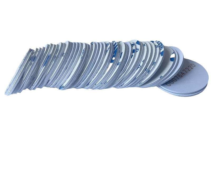 100pcs Ф25mm 125KHz sticker coin EM4100 RFID Induction Round tag card Waterproof