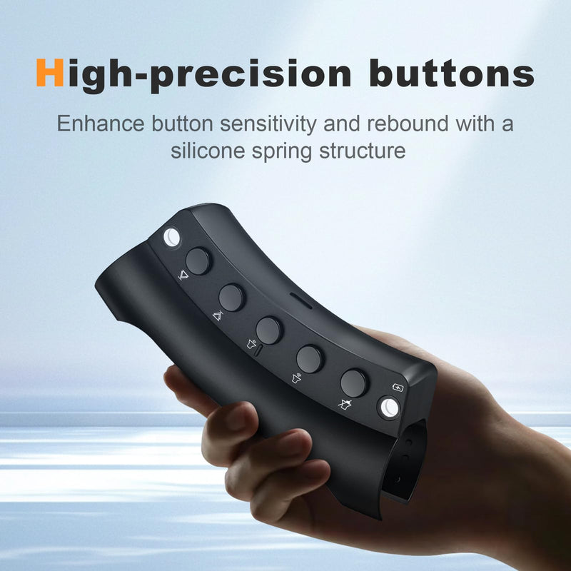 Wireless Steering Wheel Remote Control with Signal Indica for y-metdriving Portable car Stereo and Other Android car Stereo,with Low Battery Alert,Bluetooth Interface Function Control