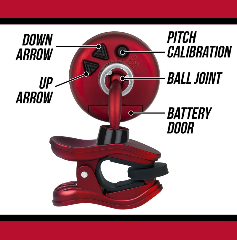 [AUSTRALIA] - SNARK 2 Clip-on All Instrument Tuner-Red/Silver (SILRED) Pack of 1 