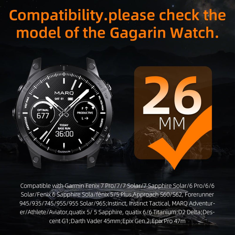 26mm Ultra Bands Designed for Garmin Fenix 8 51mm/Fenix 6X/Fenix 7X/Fenix 5X Plus/Fenix 6X Pro/Fenix 3/Fenix 3 HR/Tactix Delta,Quickfit 26 Watch Nylon Bands