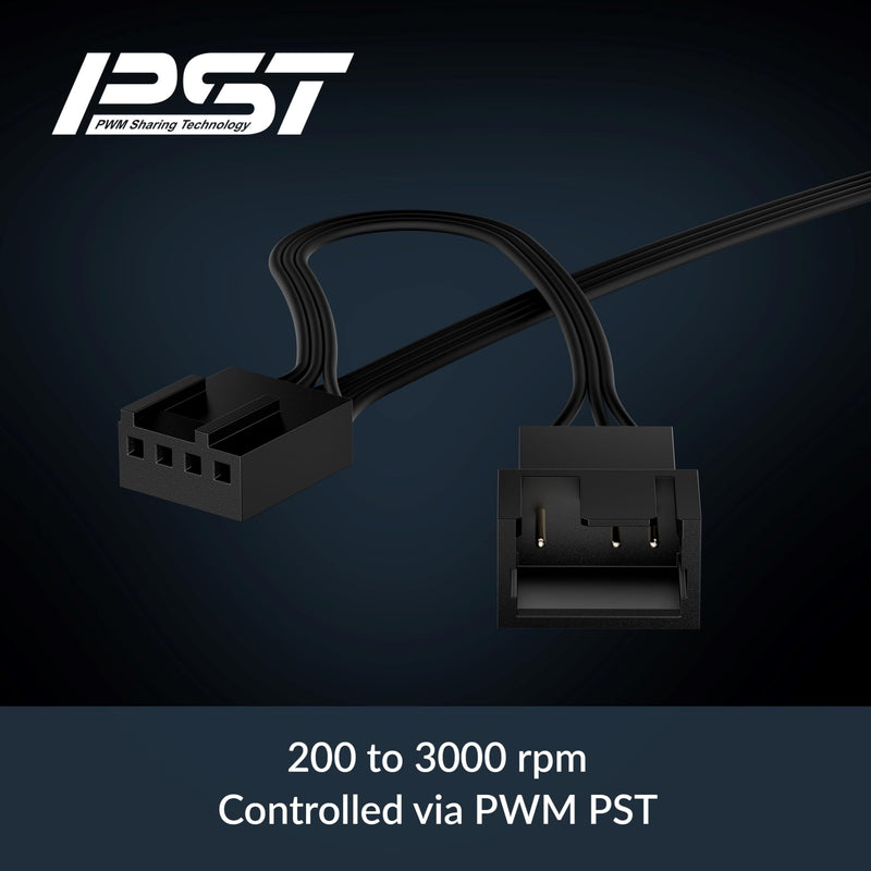 ARCTIC P9 PWM PST - PC Fan, 92 mm PWM case Fan with Cable Splitter, Optimized for Static Pressure, 200-3000 RPM, Quiet and efficient Motor, 0dB Mode - Black