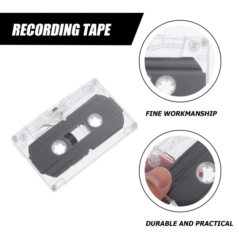 ARTIBETTER 2pcs Audio Cassette Tapes Dictating Blank Microcassette Tapes 30 Min Recording Time Per Tape Replacement Cassette Tapes