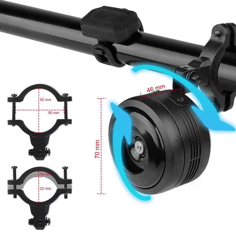 [AUSTRALIA] - Electric Bike Horn and Alarm System, 125dB, USB-Rechargeable, Waterproof, Remote Control 