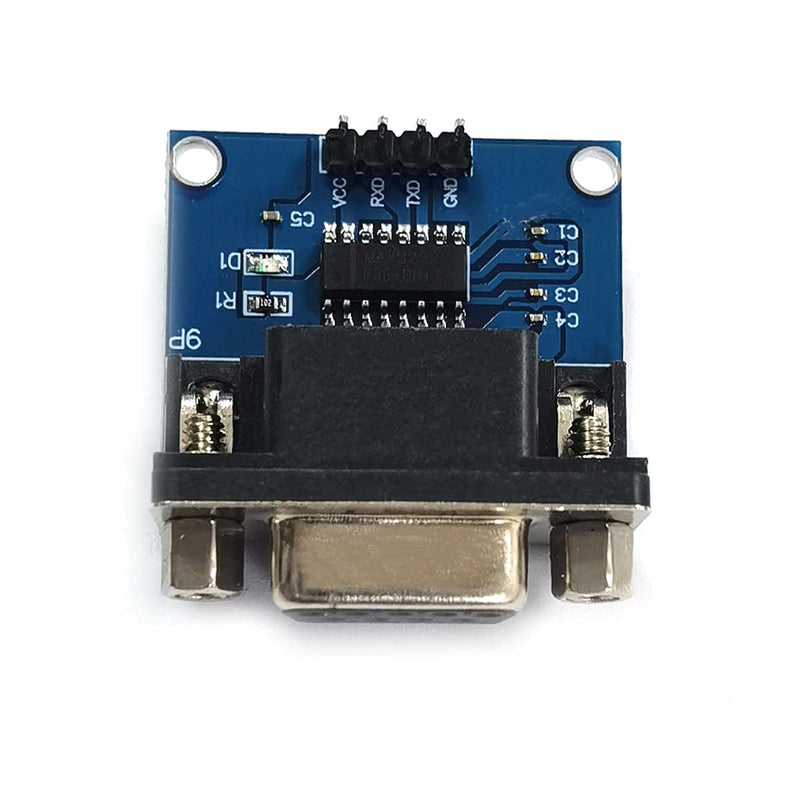 Kiro&Seeu 5pcs MAX3232 Root Module Connector Chip RS232 to TTL Female Serial Port to TTL DB9 Converter Board Compatible with Equipment Upgrades Like DVD Ar-duino Raspberry Pi(S232TOTTL-MD-5pcs)