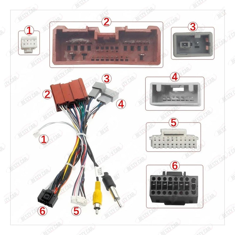 16pin Car Radio Stereo Power Retrofit Wiring Harness Adapter fits for Mazda CX-7 CX-9 2007-2015 Support Factory Bose Amplifier and Backup Camera