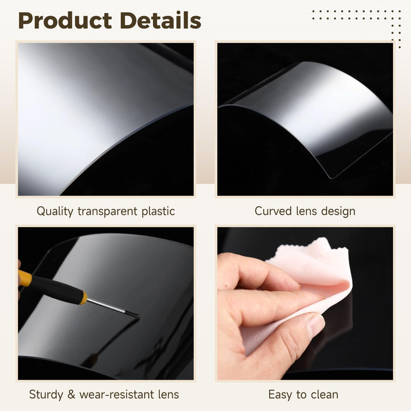 5 Pcs Clear Face Shield Replacement Lens, 5.7 x 8.5 x 0.08 in Sandblasting Hood Shield, Anti-Splash Grinding Lens, Lightweight Protective Gear for Spray Painting, Grinding, Dusting & Polishing Work
