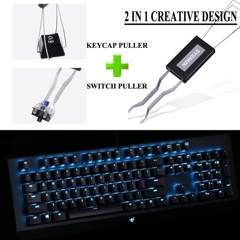 Keycap Puller Remover Keycaps Removal Tool with Brushs for Mechanical Keyboard and Electronic Devices