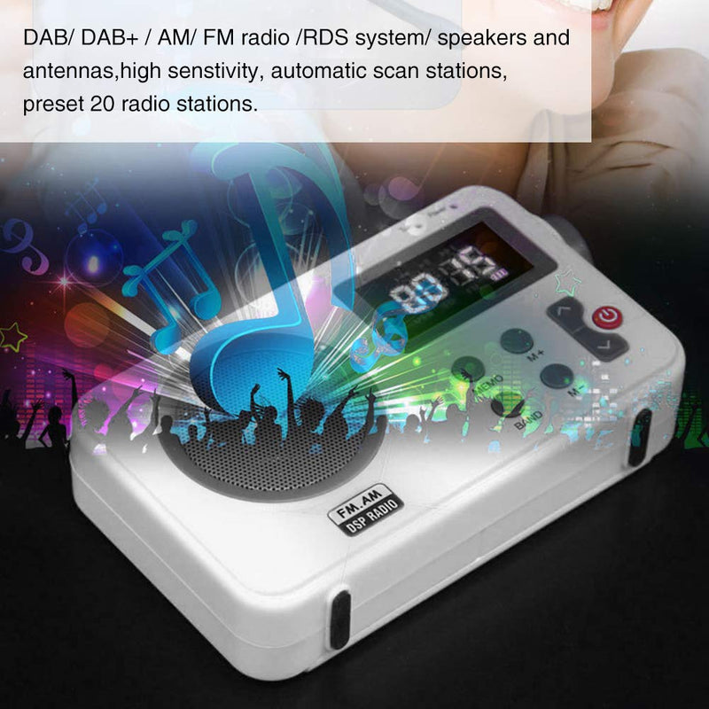 Radio - Shower Radio Speaker, AM/FM Radio with LCD Display, Portable Stereo Radio with Earphone Port for Home, Beach, Hot Tub, Bathroom