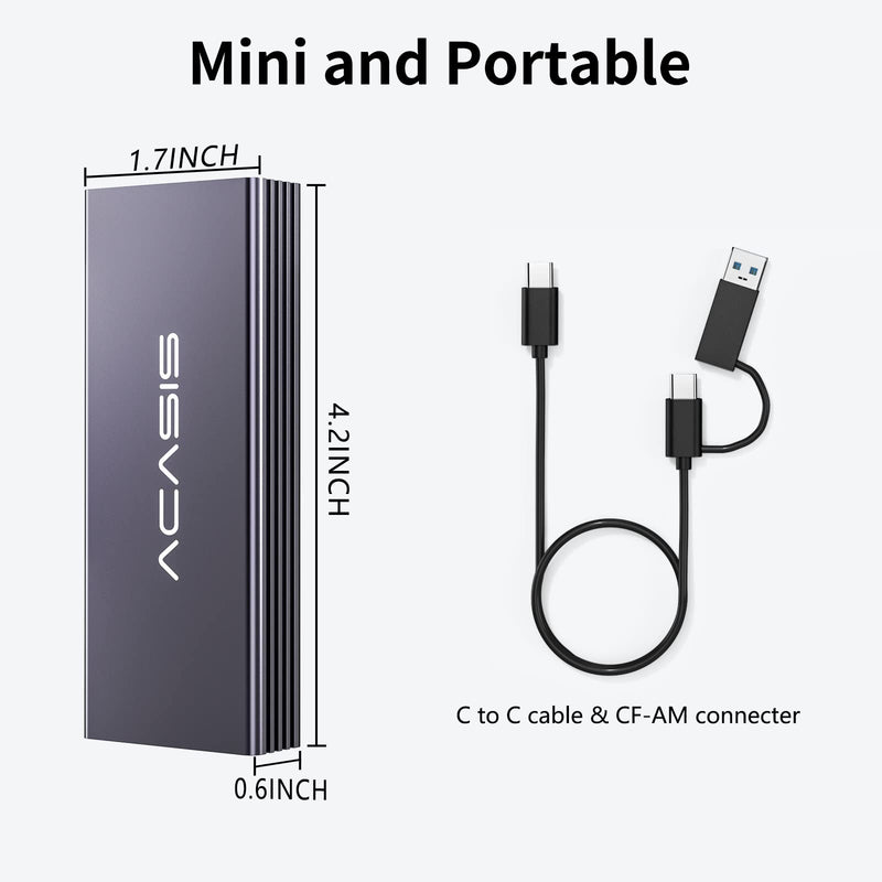 ACASIS USB C 3.2 SSD Enclosure for Apple SSD 12+16 PIN MacBook Pro | MacBook Air, Mac Pro, iMac from 2013 to 2017 A1465 A1466 A1502 SSD，MacBook SSD Enclosure with M.2 NVMe Adapter MAC3W