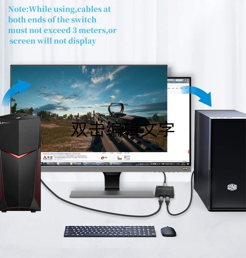 [AUSTRALIA] - DisplayPort Switch Splitter, Bi-Directional DP 1.4 2 in 1 Out/1 in 2 Out Switcher, Support 8K @ 30Hz 4K @ 120Hz Splitter Converter for Multiple Source and DisplaysPort 