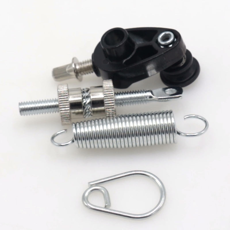 1 Set Bass Drum Foot Pedal Tension Spring Cam Assembly, with Spring Cam Pulley and Hook Tensioner, Replacement Parts for Percussion Instruments silver