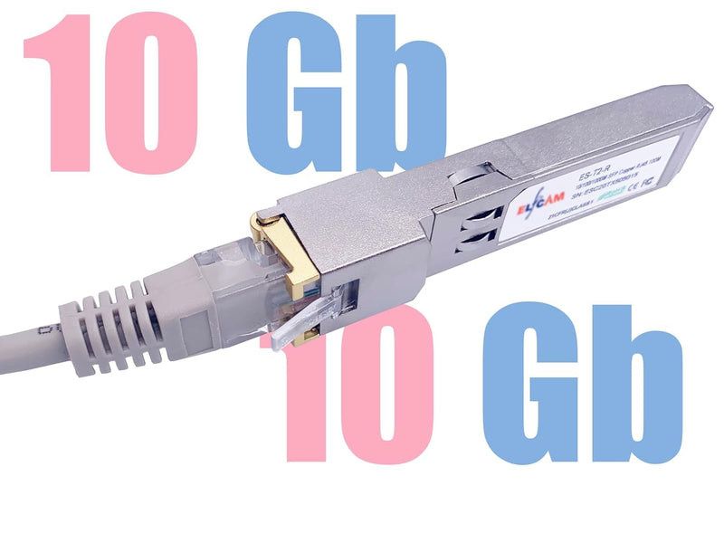 Elfcam® - 10G SFP+ Transceiver Module with RJ45 Port, 10Gb SFP+ Module 10Gbase-T-30m 10Gbase-T, 30m