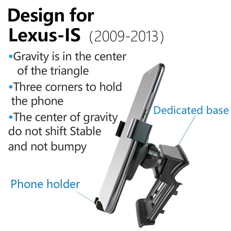 Car Phone Holder for Lexus 2009-2013 is 350 / is 250，Lexus 2010-2015 is 250 C/is 350 C Auto Accessories Navigation Bracket Interior Screen Decoration Dash Board Mobile Cell Phone Mount case 2014-2020 Is300 Is350 Is250 Is200t