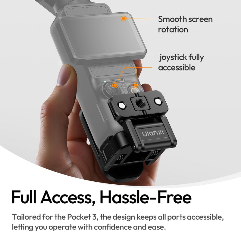 ULANZI PK16 Magnetic Mount Stand Compatible with DJI OSMO Pocket 3, 270° Adjustable Camera Mount, 1/4'' Mount Foldable Quick Release Camera Stand Base for Indoor Shooting Vlog Live Streaming Gym Video