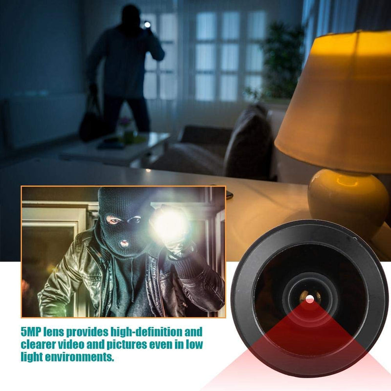 Standard Thread Interface 180°Fisheye Lens, 1.44mm 1/2.5 Wide Angle 5MP HD Lens for CCTV Surveillance Camera
