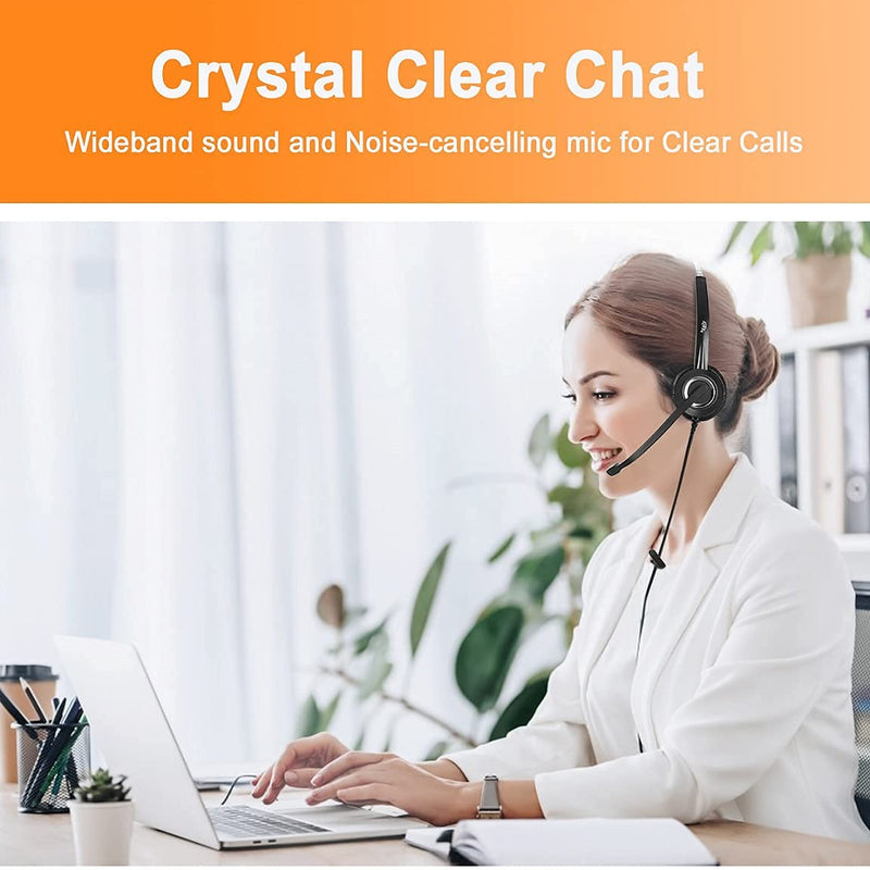 Cisco Phone Headset Mic Noise Cancelling U10 Cable RJ9 & 3.5mm Adapter Compatible with Cisco IP Phones 6861 7942g 7965g 8841 8851 8861 8945 8961 Series Model Monaural headset + U10 / 3.5 mm Jack