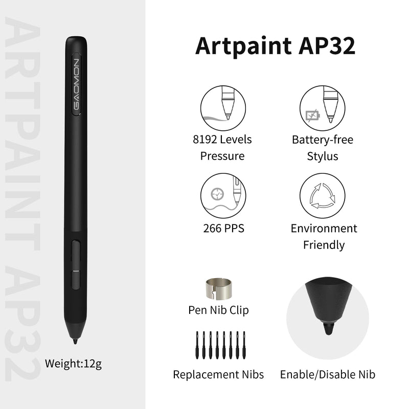 GAOMON S620 Graphics Drawing Tablet, 6.5x4, 8192 Pressure & 4 Hot Keys | Battery-Free Stylus, Ultra-Slim & Portable, for Beginners, Students & Creators in Digital Art, Note-Taking & OSU 6.5x4 Inch