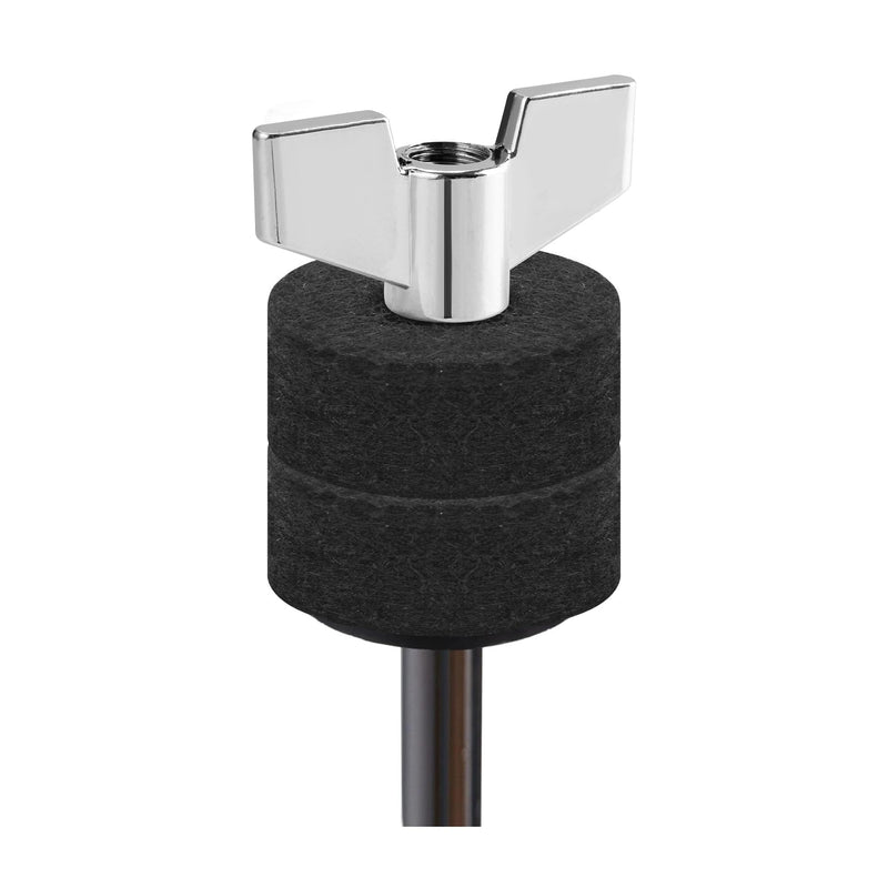 23 Pieces Cymbal Replacement Accessories, Includes Cymbal Stand Felts, Drum Cymbal Felt Pads, Wing Nuts, Washers, Cymbal Sleeves and Drum Key - Black