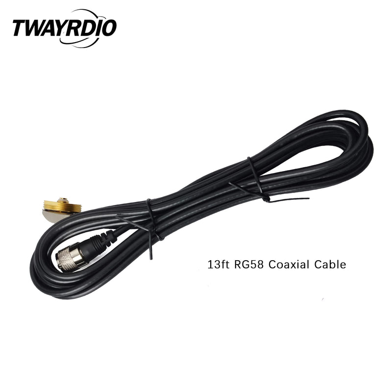 [AUSTRALIA] - TWAYRDIO Dual Band 144MHz/430MHz NMO Antenna, 3/8" Hole NMO Antenna Mount with 13ft Low Loss RG58 Coaxial Cable PL259 Plug for Motorola Midland Yaesu Icom Mobile Two Way Radio 